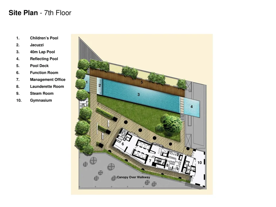 Site plan of Marina Bay Residences in Singapore