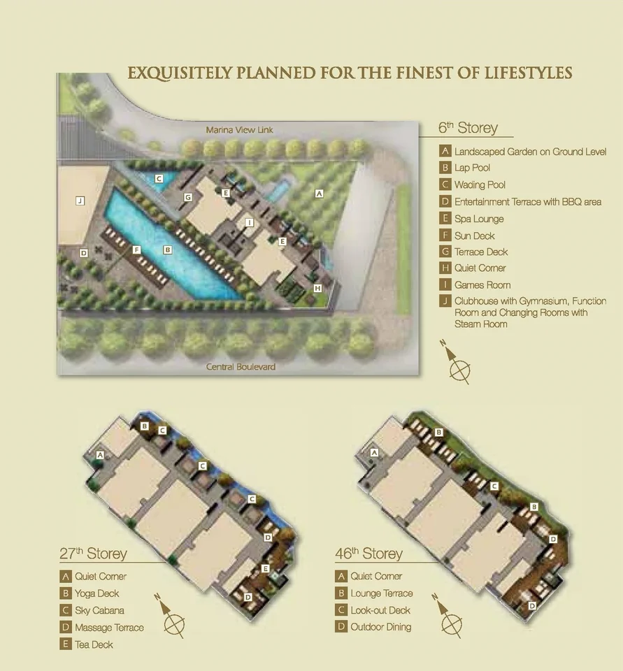 Site plan of Marina Bay Suites in Singapore