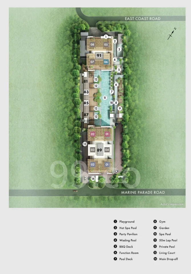 Site plan of Marine Blue in Singapore