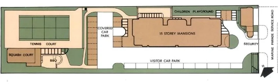 Site plan of Marine View Mansions in Singapore