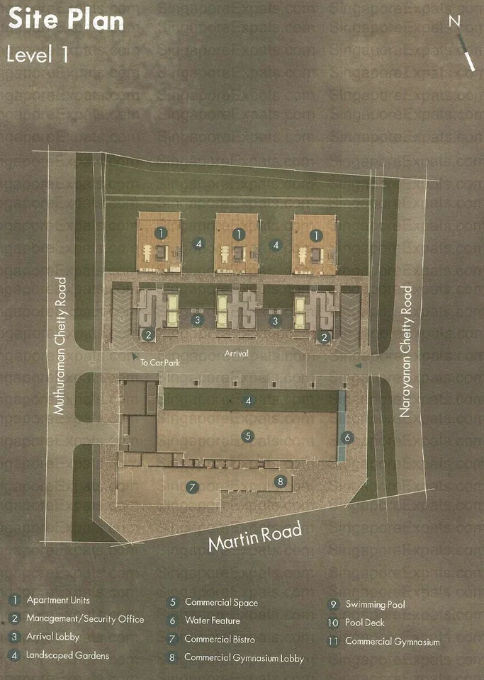 Site plan of Martin No 38 in Singapore