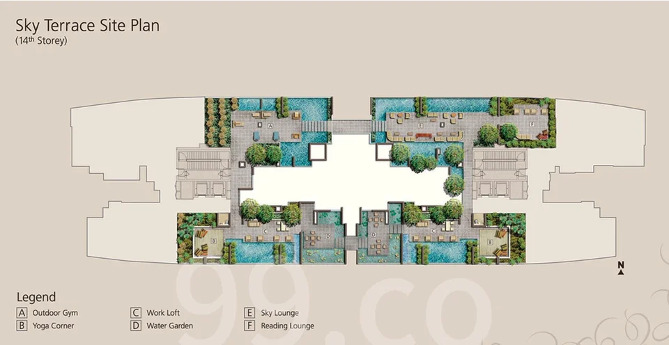 Site plan of Martin Place Residences in Singapore