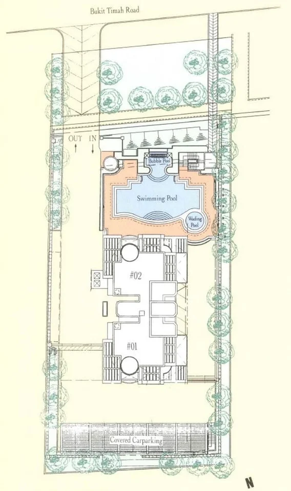 Site plan of Martina Mansions in Singapore