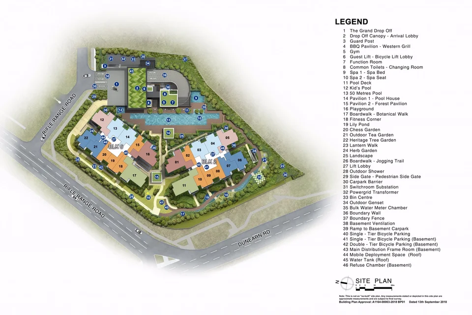 Site plan of Mayfair Modern in Singapore
