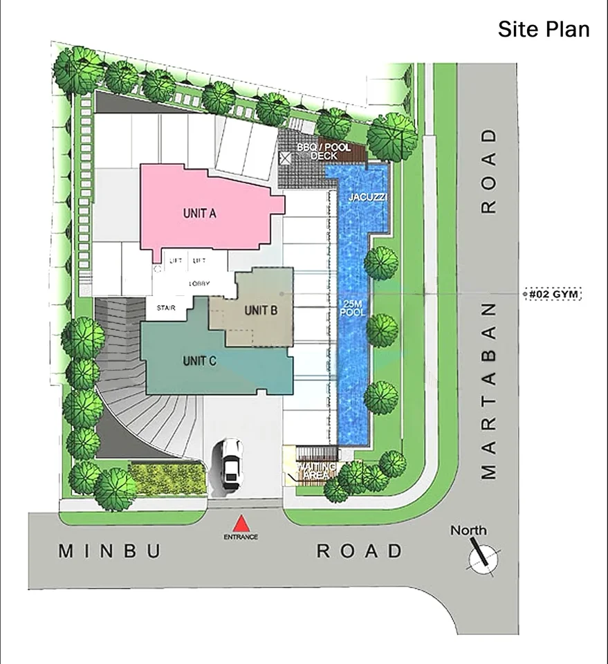 Site plan of Medge in Singapore