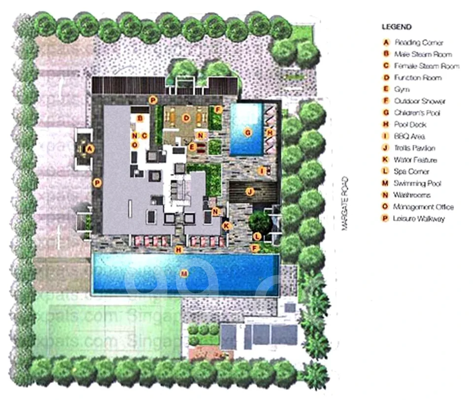 Site plan of Meier Suites in Singapore