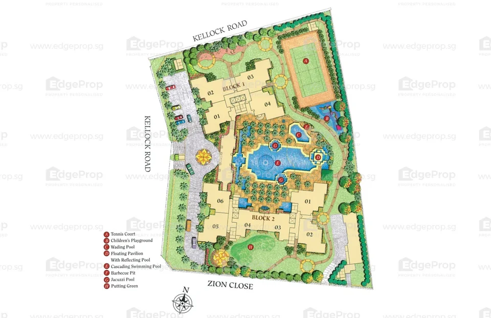 Site plan of Melrose Park in Singapore