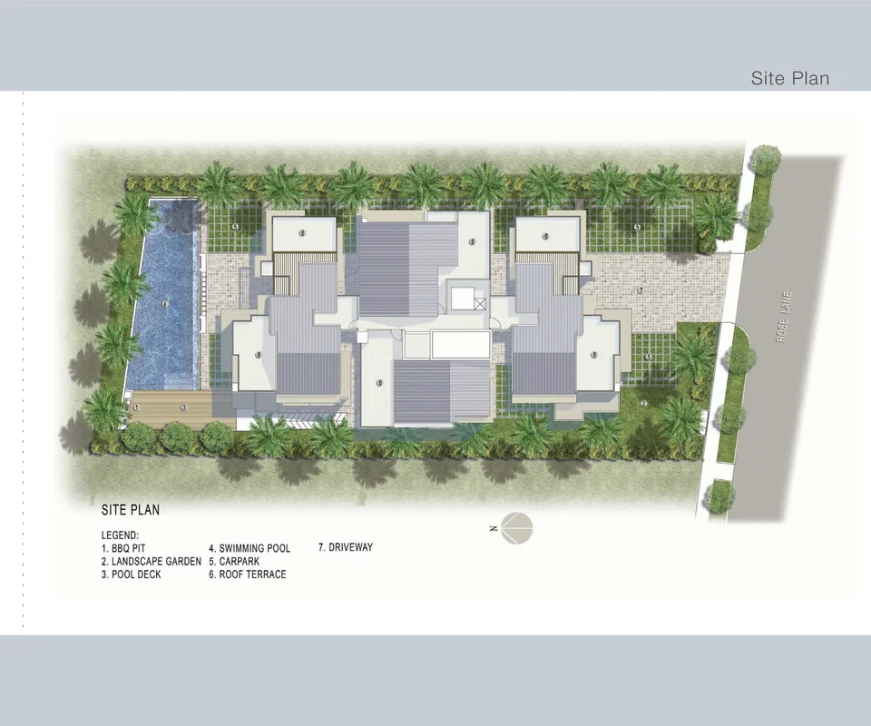 Site plan of Melrose Ville in Singapore