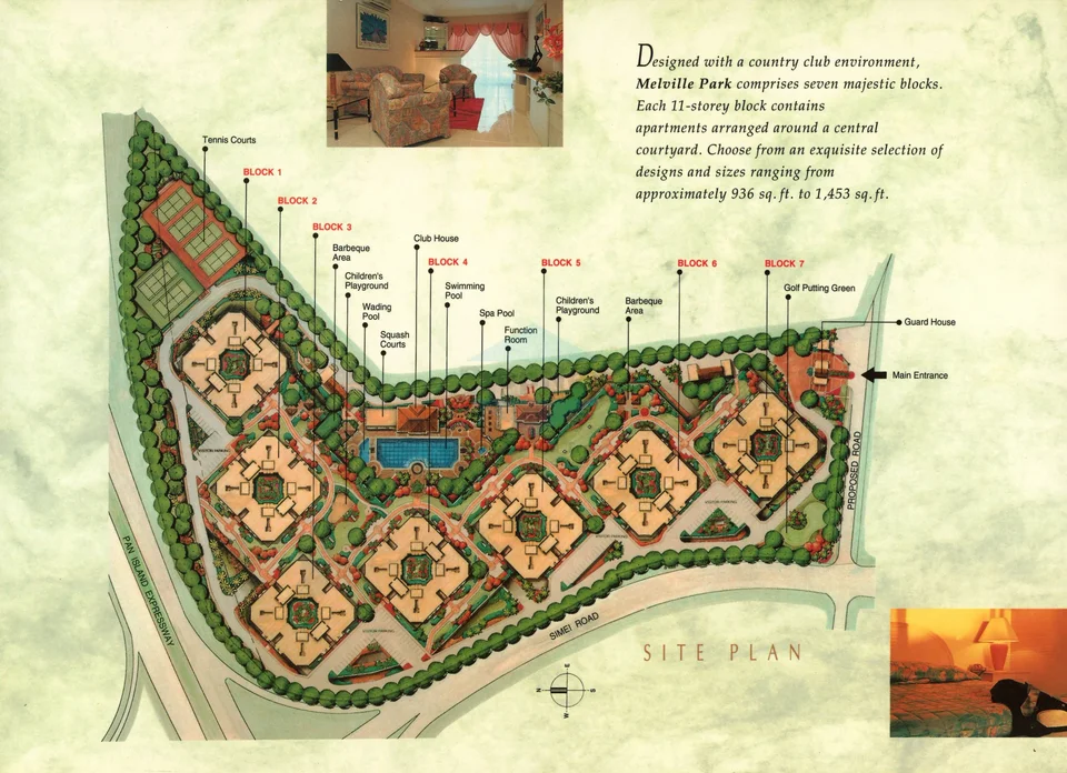 Site plan of Melville Park in Singapore