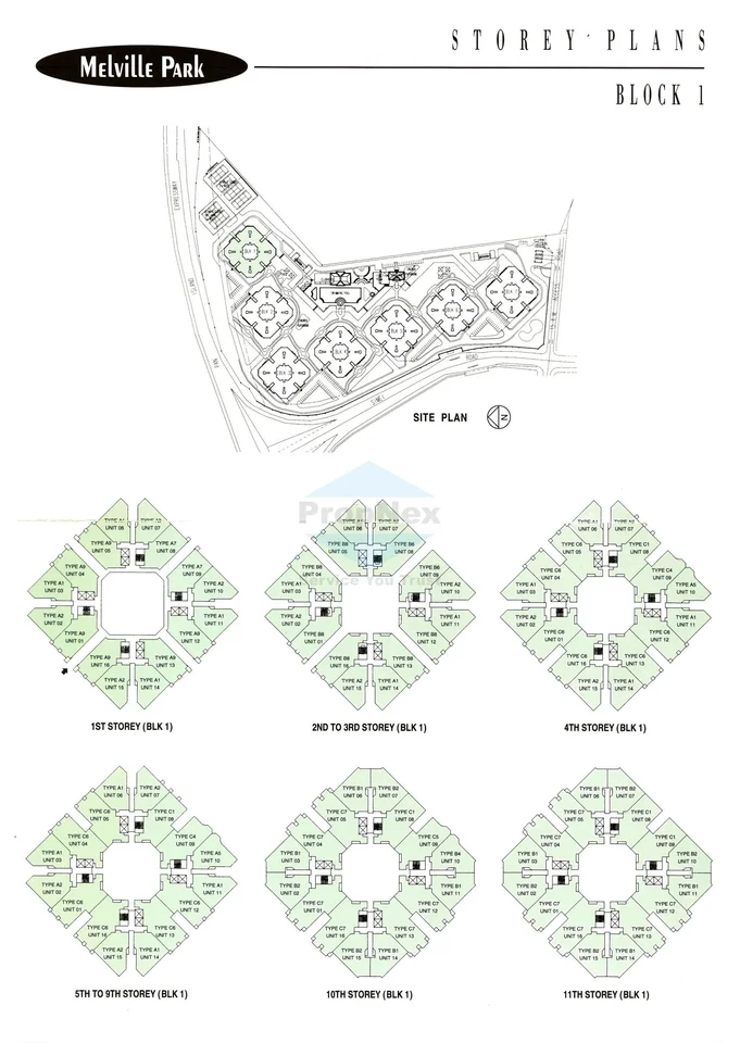 Site plan of Melville Park in Singapore