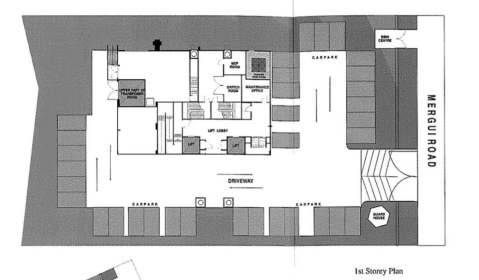 Site plan of Mergui Mansions in Singapore