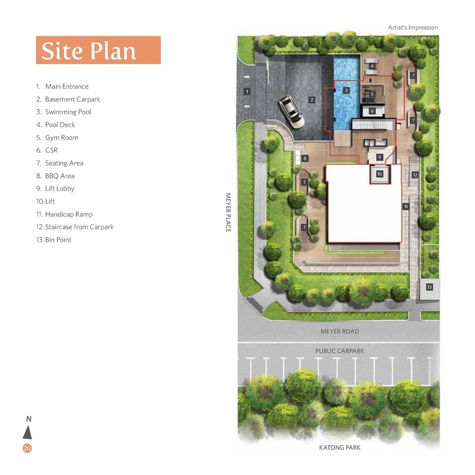 Site plan of Meyer Melodia in Singapore