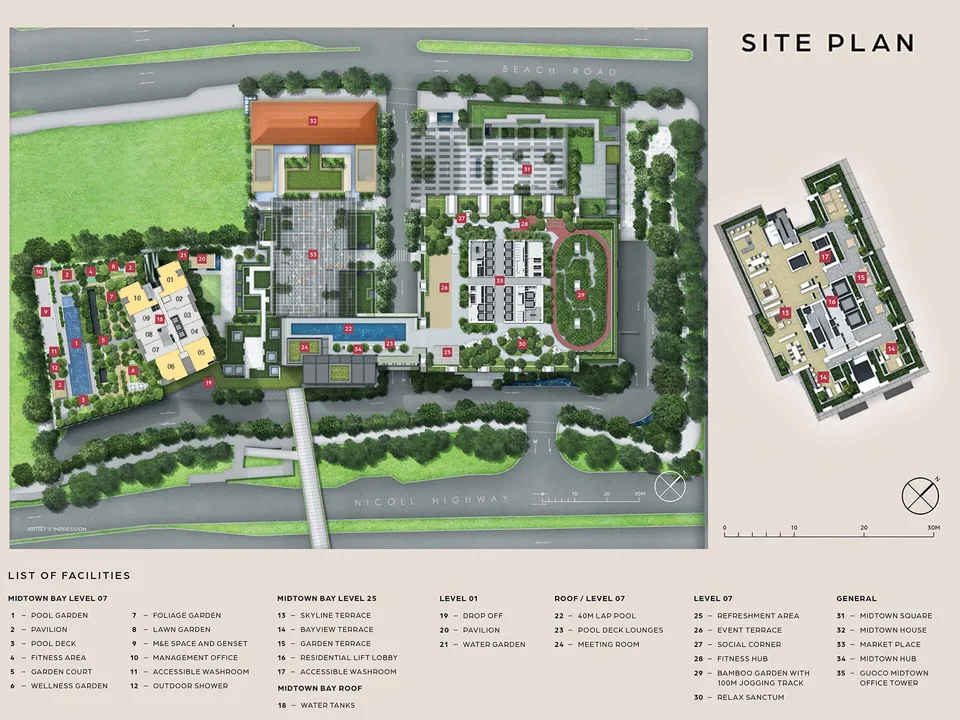Site plan of Midtown Bay in Singapore