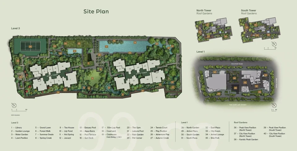 Site plan of Midtown Modern in Singapore