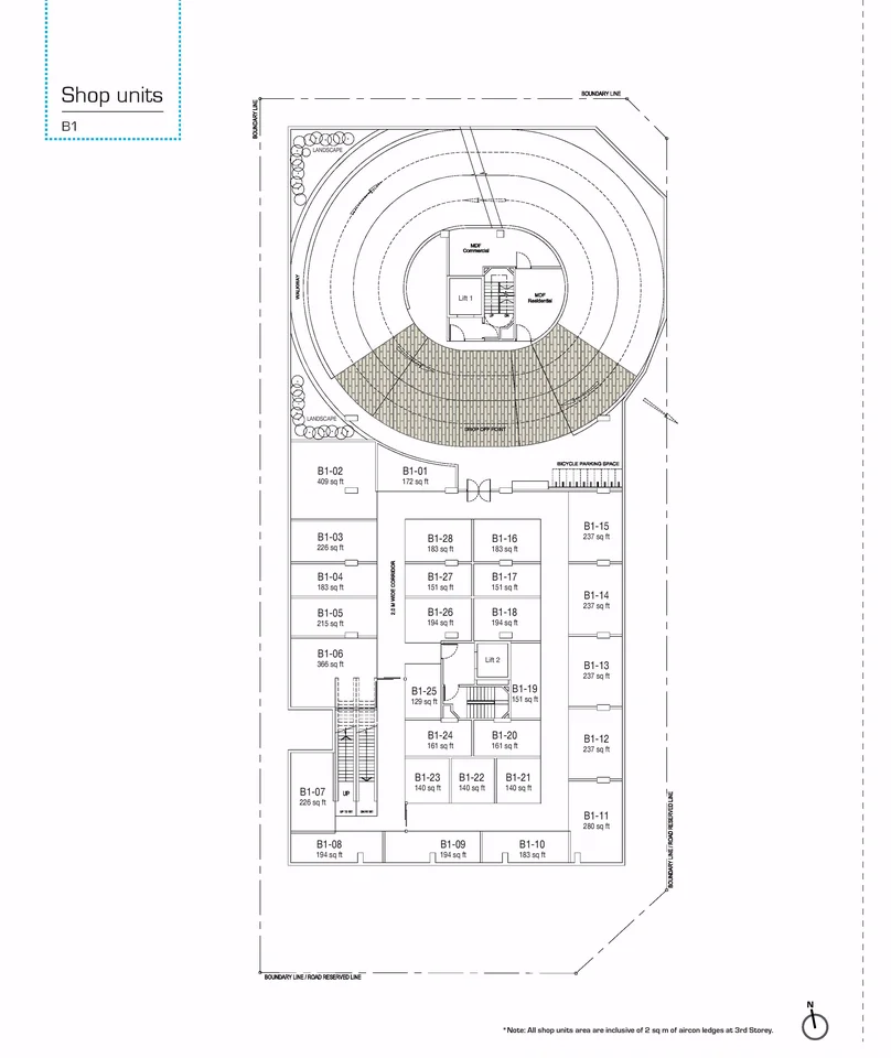 Site plan of Millage in Singapore