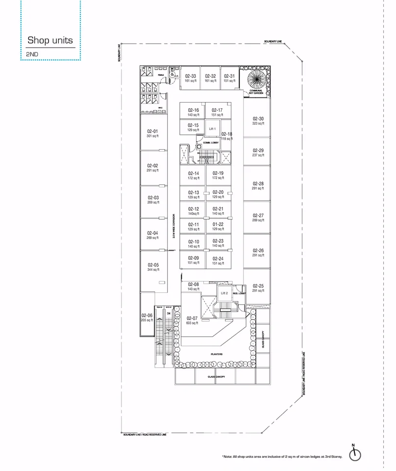 Site plan of Millage in Singapore