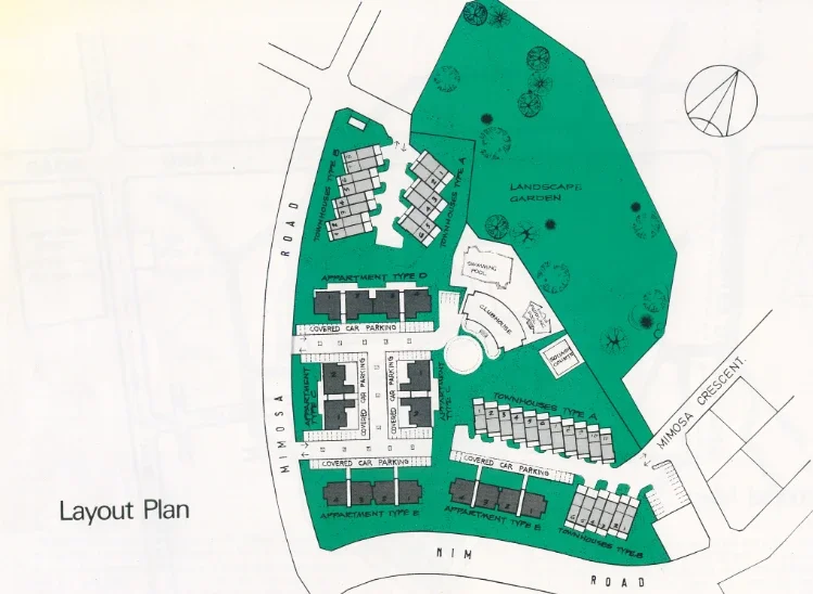 Site plan of Mimosa Park in Singapore