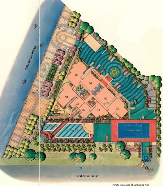 Site plan of Mirage Tower in Singapore