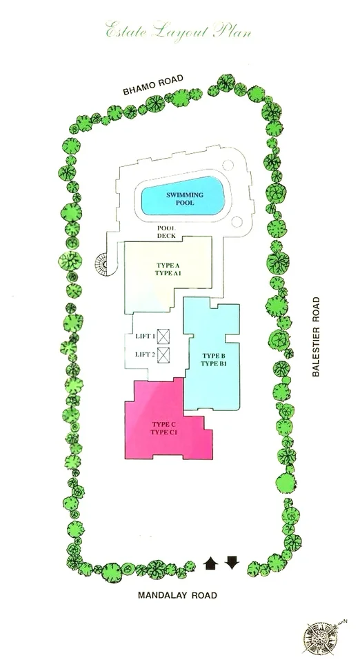 Site plan of Monarchy Apartments in Singapore
