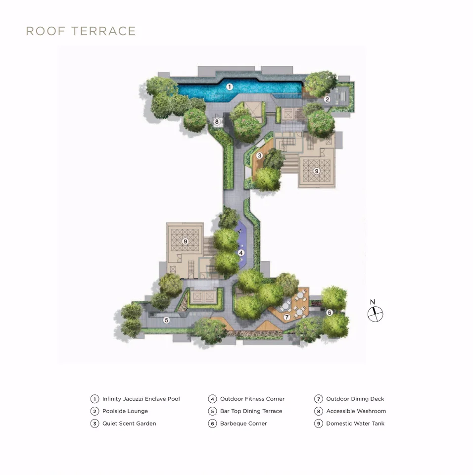 Site plan of Mont Botanik Residence in Singapore