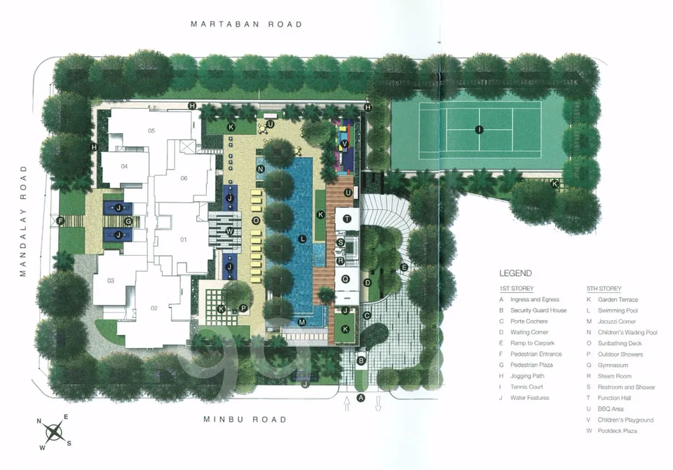 Site plan of Montebleu in Singapore