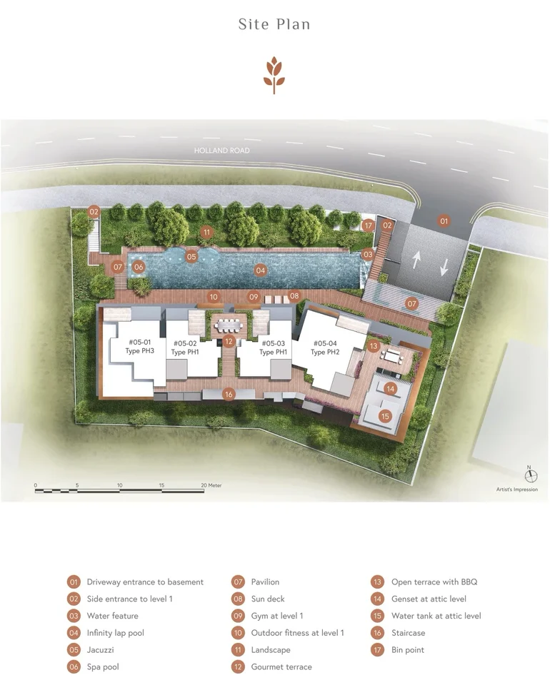 Site plan of Mooi Residences in Singapore
