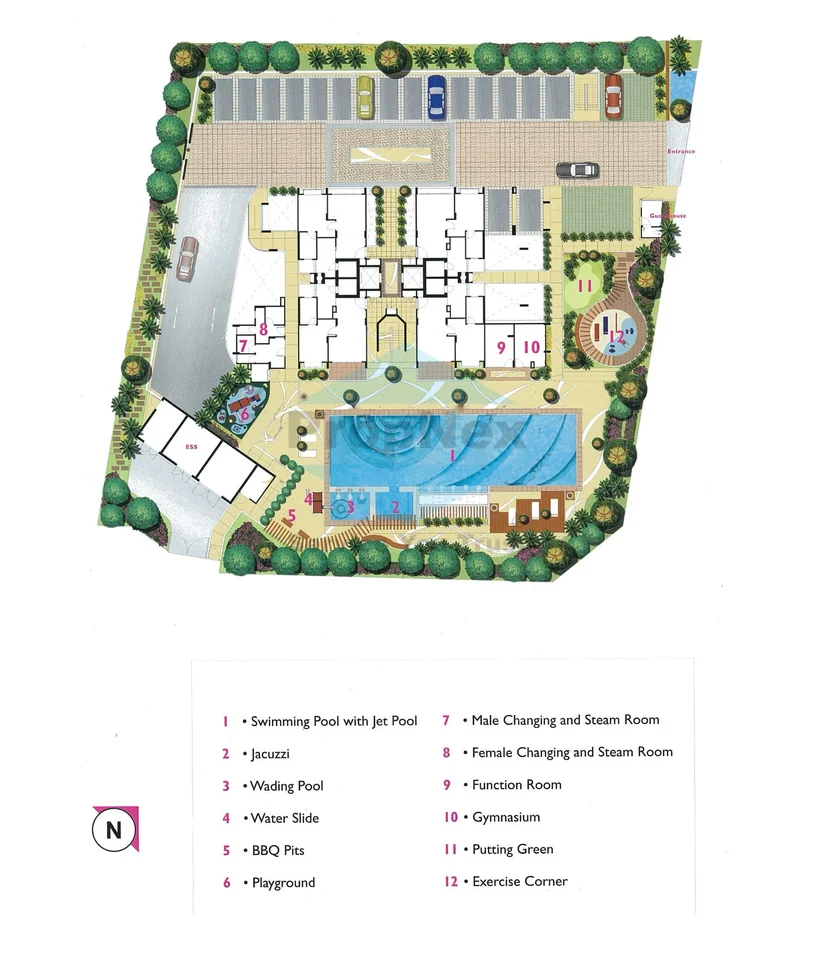 Site plan of Moonstone Residences in Singapore