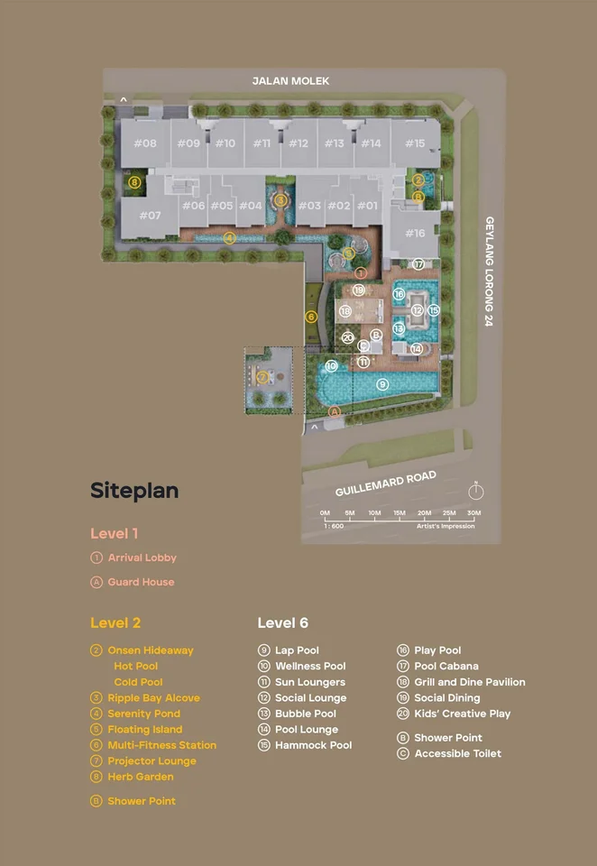 Site plan of Mori in Singapore