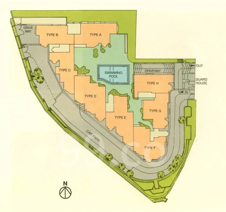 Site plan of Morimasa Gardens in Singapore