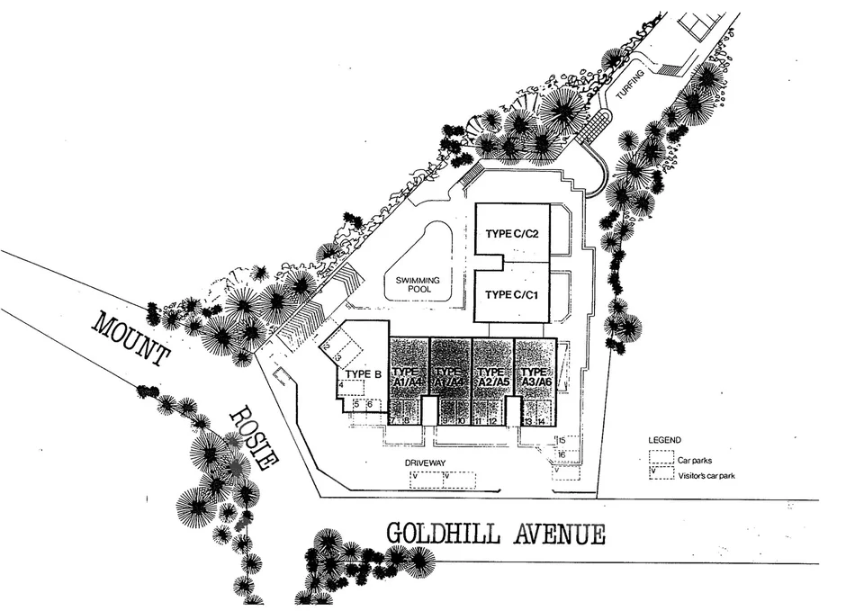 Site plan of Mount Rosie Garden in Singapore