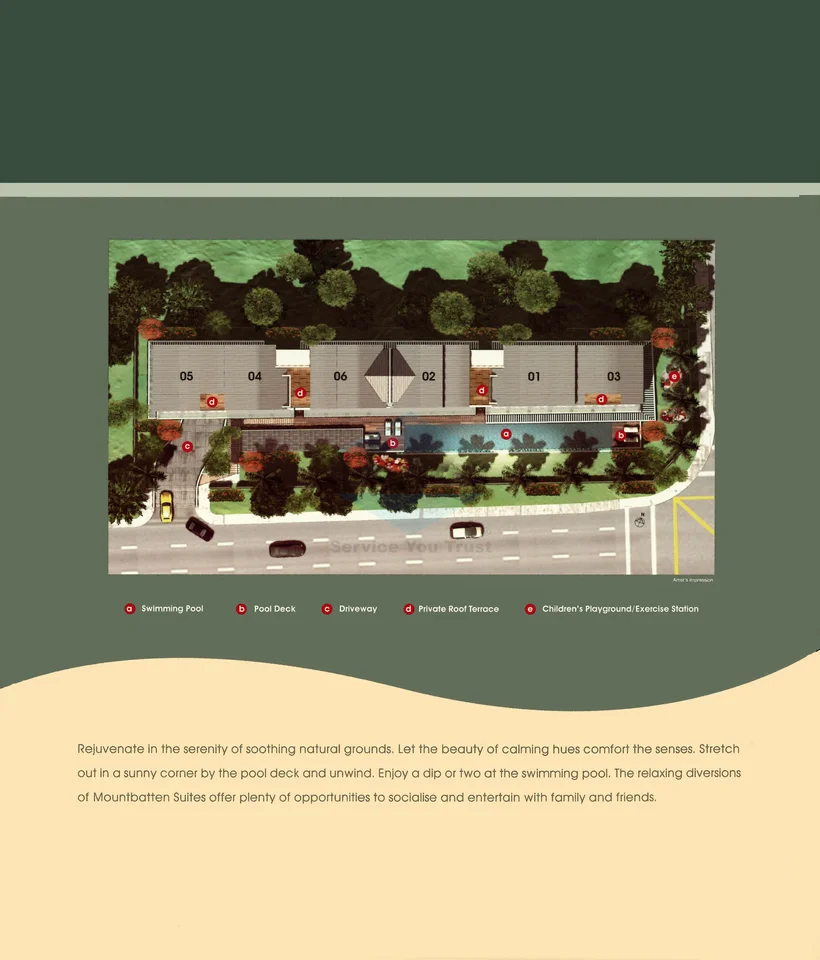 Site plan of Mountbatten Suites in Singapore