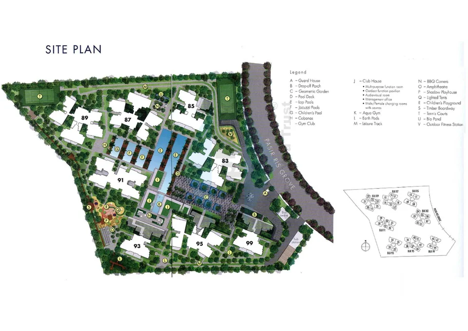 Site plan of Nv Residences in Singapore