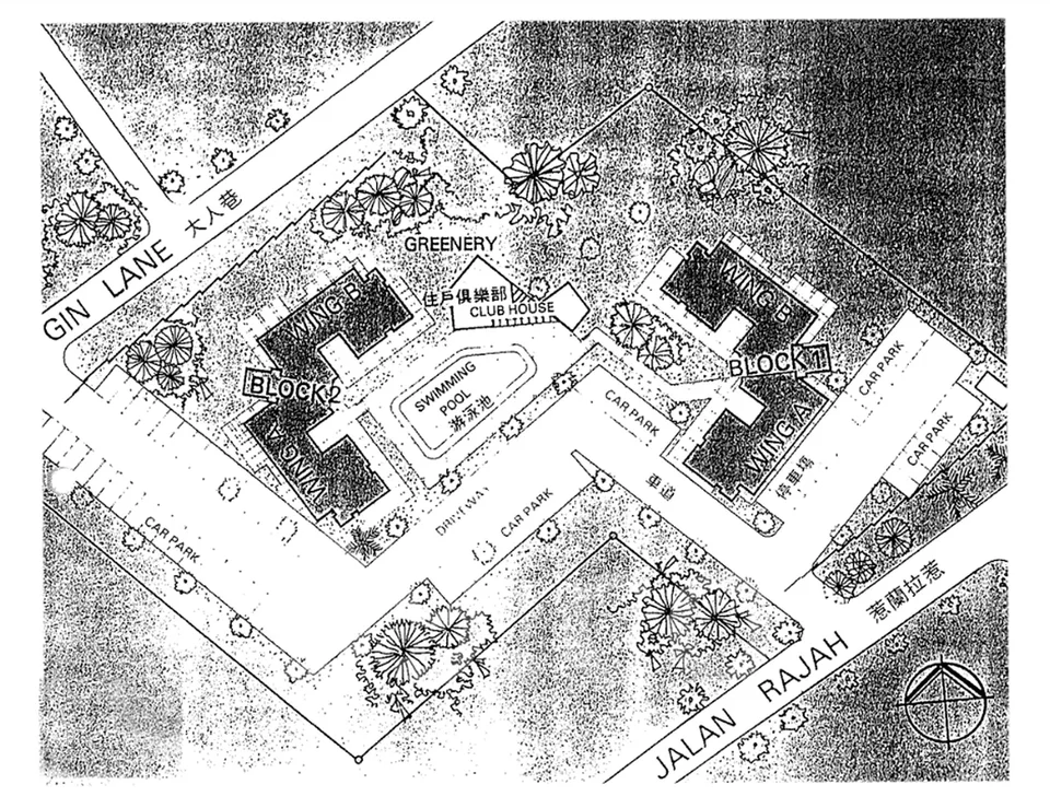 Site plan of Nadia Mansions in Singapore