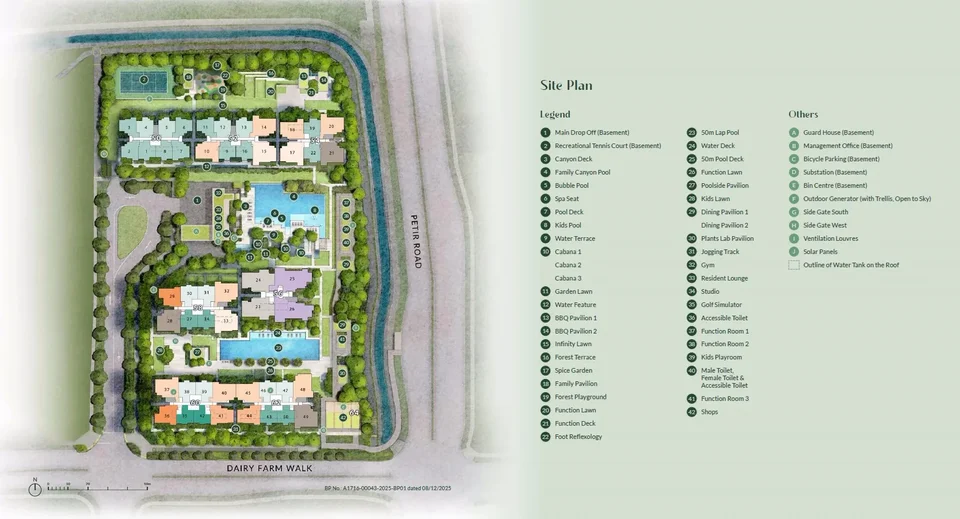 Site plan of Narra Residences in Singapore