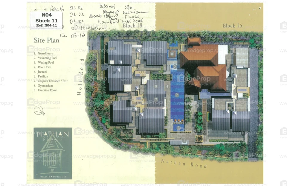 Site plan of Nathan Place in Singapore