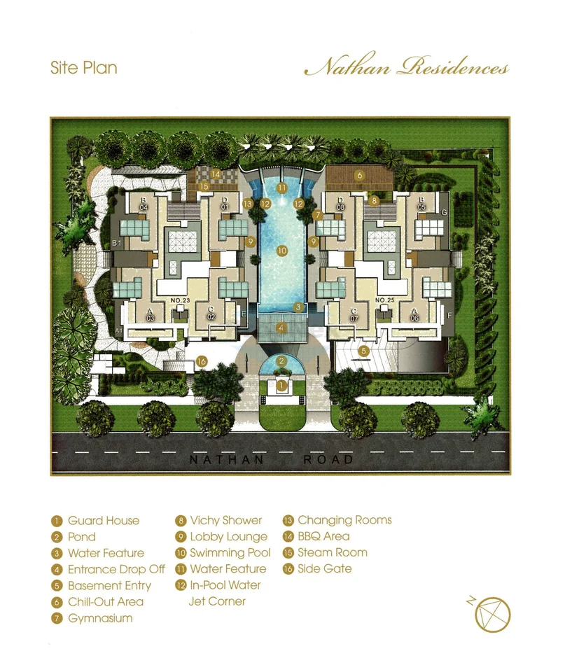 Site plan of Nathan Residences in Singapore