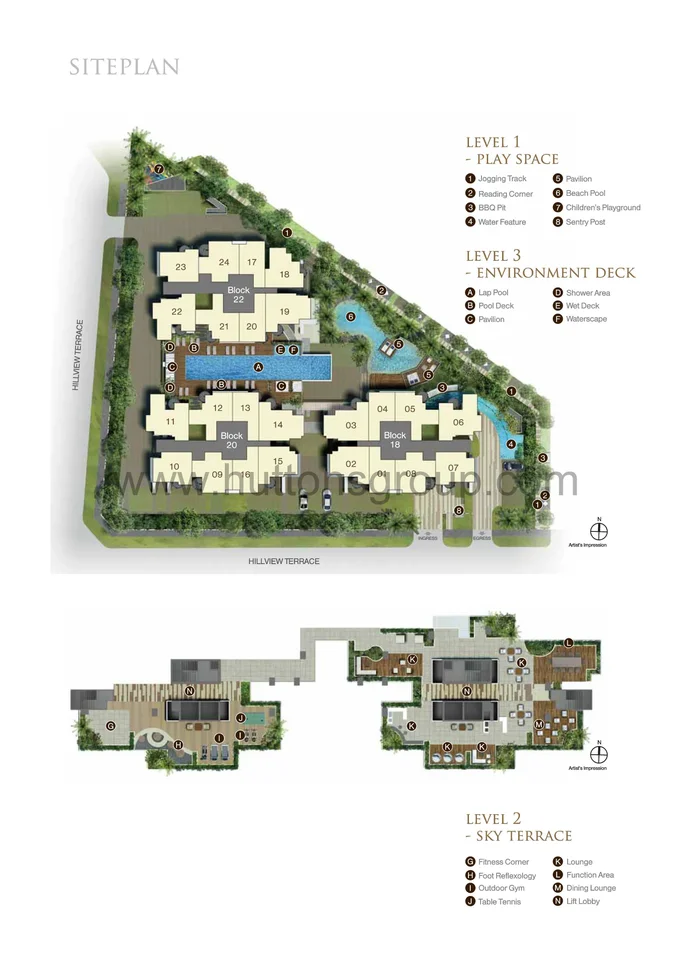 Site plan of NATURA@HILLVIEW in Singapore