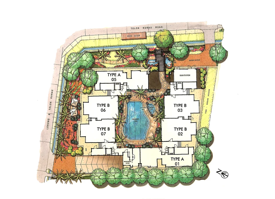 Site plan of Nature Mansions in Singapore