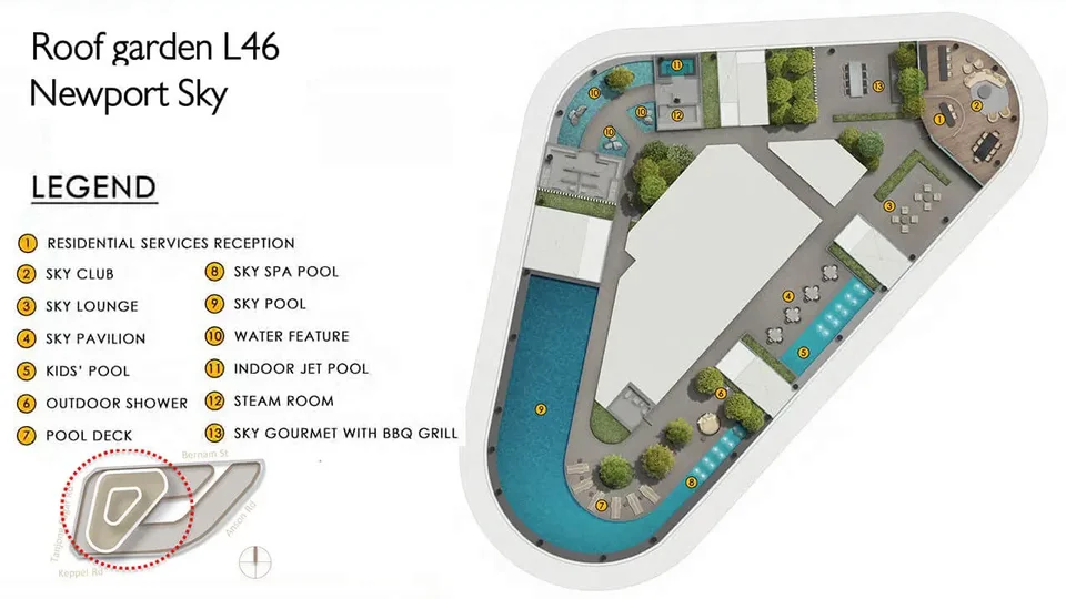 Site plan of Newport Residences in Singapore