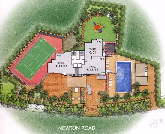 Site plan of Newton 21 in Singapore