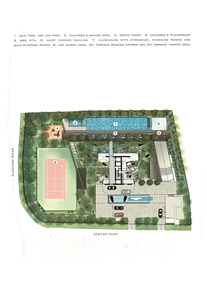 Site plan of Newton One in Singapore
