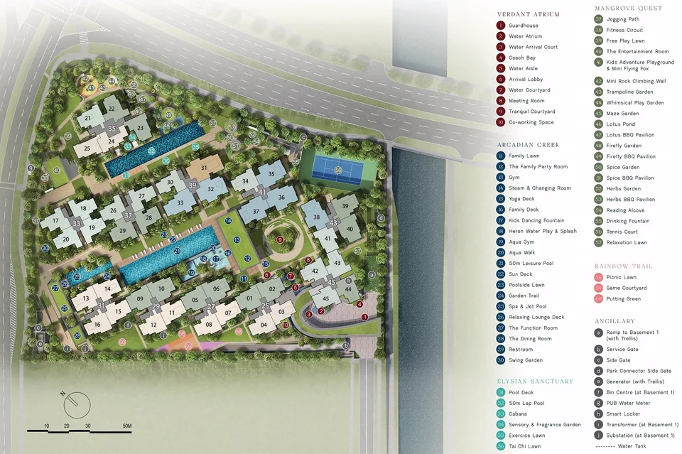 Site plan of North Gaia in Singapore