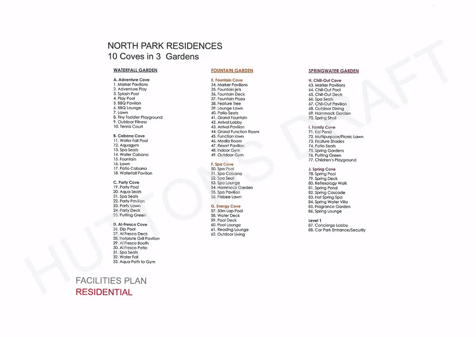 Site plan of North Park Residences in Singapore