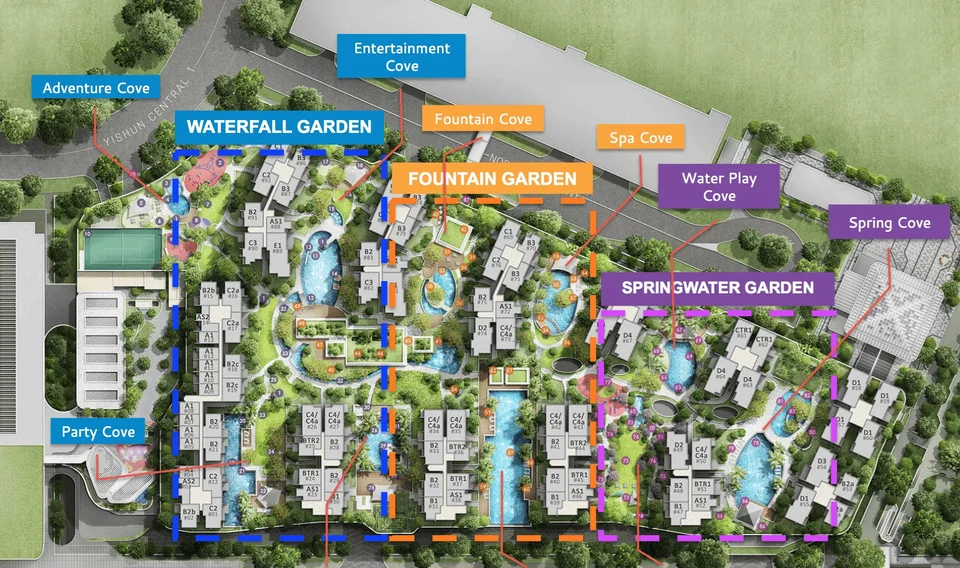 Site plan of North Park Residences in Singapore
