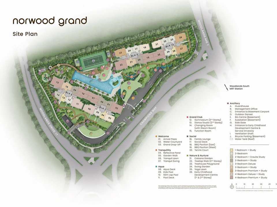Site plan of Norwood Grand in Singapore