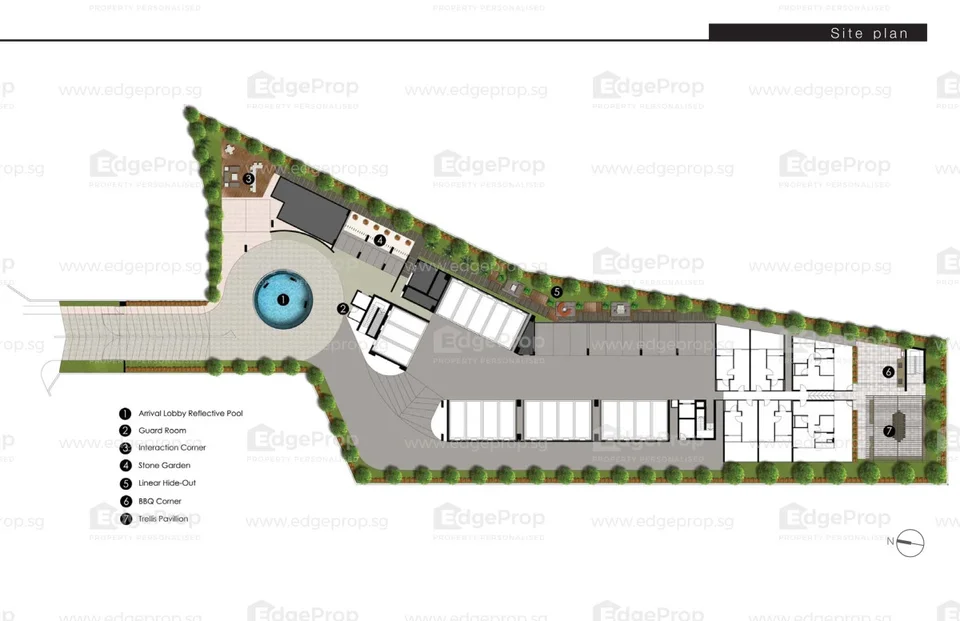 Site plan of Nottinghill Suites in Singapore