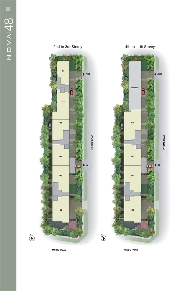 Site plan of Nova 48 in Singapore