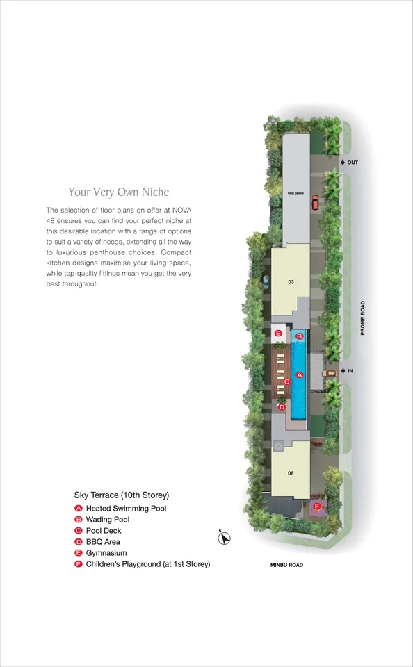 Site plan of Nova 48 in Singapore
