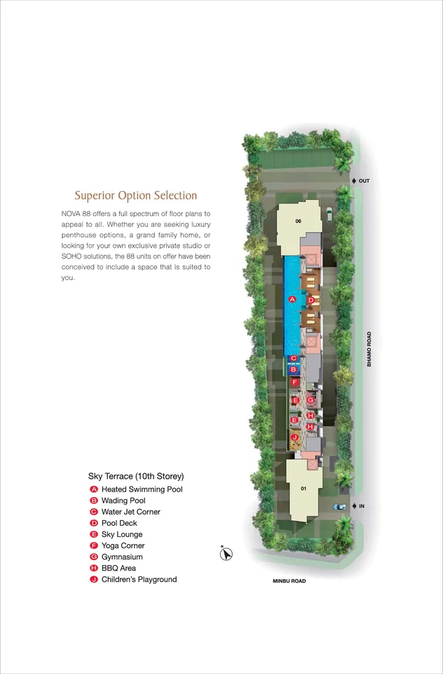 Site plan of Nova 88 in Singapore