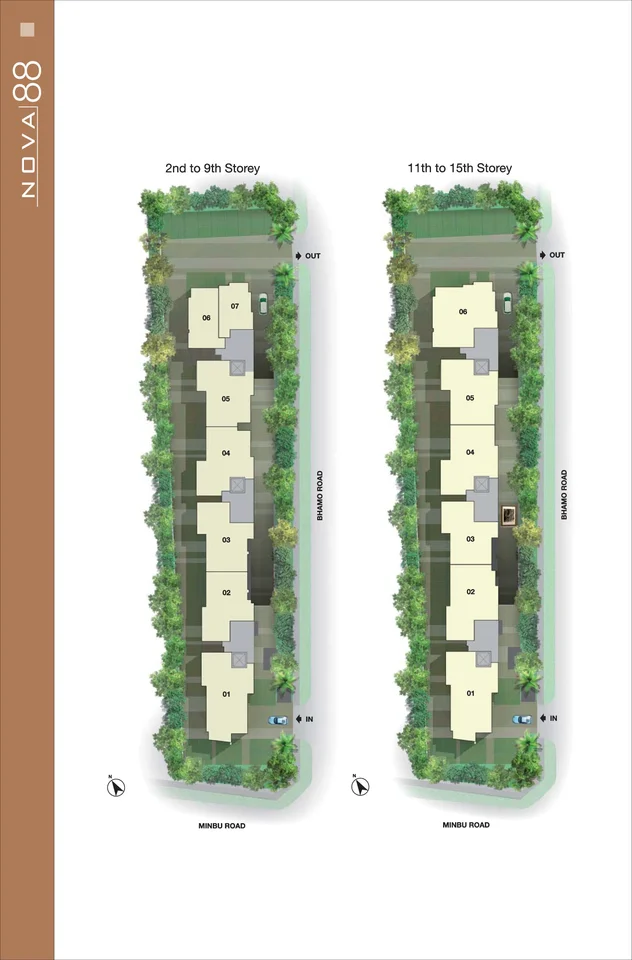 Site plan of Nova 88 in Singapore